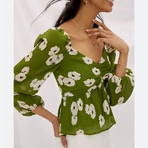 ANTHROPOLOGY Toscana Babydoll Blouse